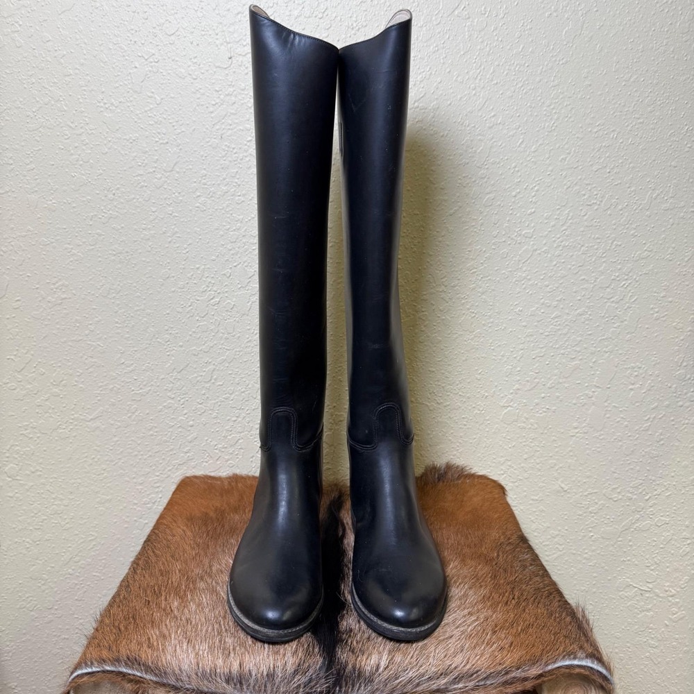 VTG Effingham By Bond Boot Co 6 Black Leather Riding Boots 6 Made USA Equestrian - Picture 2 of 11
